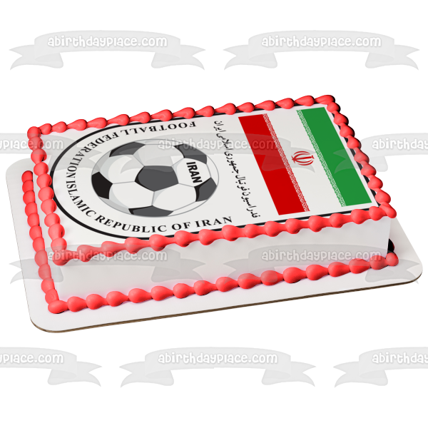 Iran National Football Team Logo Edible Cake Topper Image ABPID20617