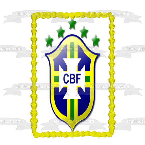 Imagen comestible para decoración de tarta con el logotipo del equipo de fútbol de la Dream League de Brasil ABPID20630 