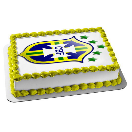 Brasil Dream League Soccer Team Logo Edible Cake Topper Image ABPID20630