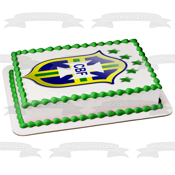 Imagen comestible para decoración de tarta con el logotipo del equipo de fútbol de la Dream League de Brasil ABPID20630 