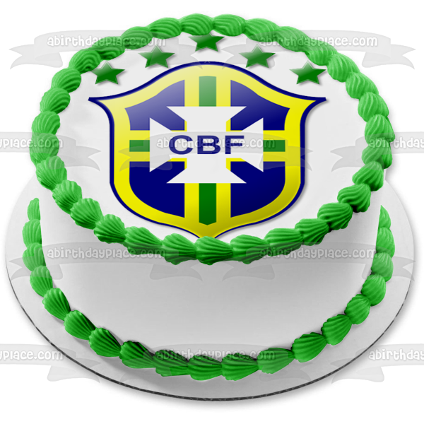 Imagen comestible para decoración de tarta con el logotipo del equipo de fútbol de la Dream League de Brasil ABPID20630 