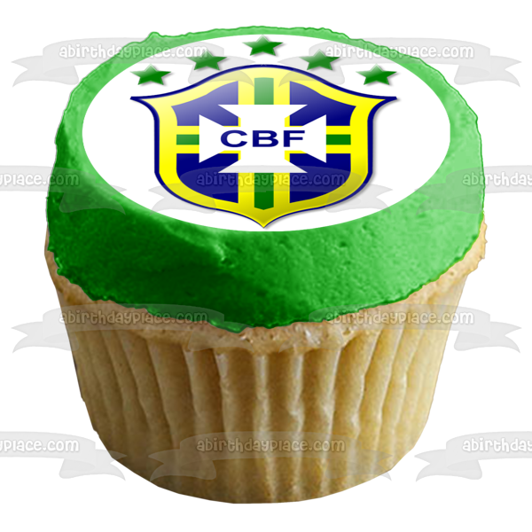 Imagen comestible para decoración de tarta con el logotipo del equipo de fútbol de la Dream League de Brasil ABPID20630 