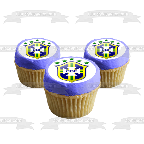 Imagen comestible para decoración de tarta con el logotipo del equipo de fútbol de la Dream League de Brasil ABPID20630 