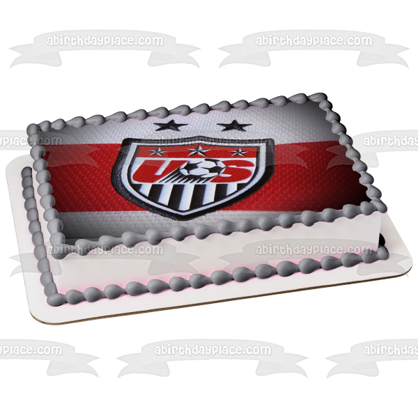 Adorno comestible para tarta con el logotipo de la camiseta de fútbol femenina de EE. UU. 2015 ABPID20632 