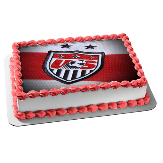 2015 USA Womens Soccer Jersey Logo Edible Cake Topper Image ABPID20632