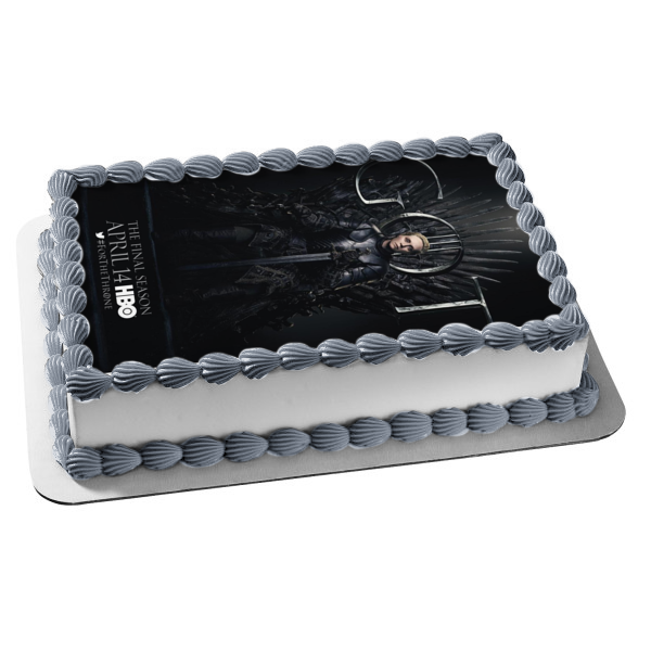 Game of Thrones Iron Throne Brienne of Tarth Edible Cake Topper Image ABPID21745