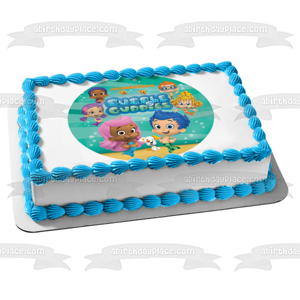 Bubble Guppies Log Gil Molly Deema Goby Oona Nonny Edible Cake Topper Image ABPID21746