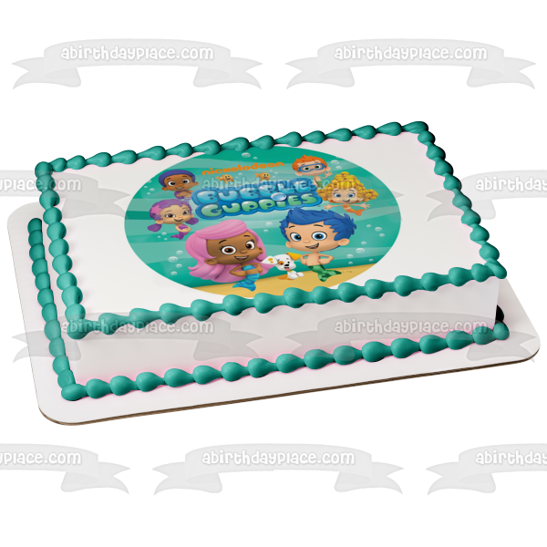 Bubble Guppies Log Gil Molly Deema Goby Oona Nonny Edible Cake Topper Image ABPID21746