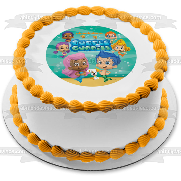 Bubble Guppies Log Gil Molly Deema Goby Oona Nonny Edible Cake Topper Image ABPID21746