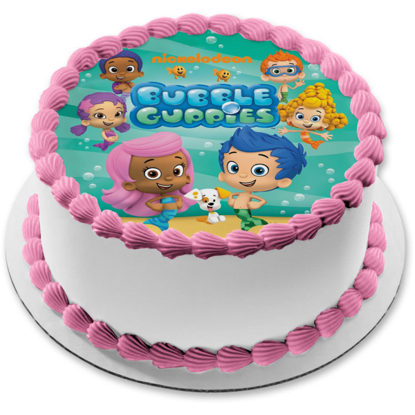 Bubble Guppies Log Gil Molly Deema Goby Oona Nonny Edible Cake Topper Image ABPID21746