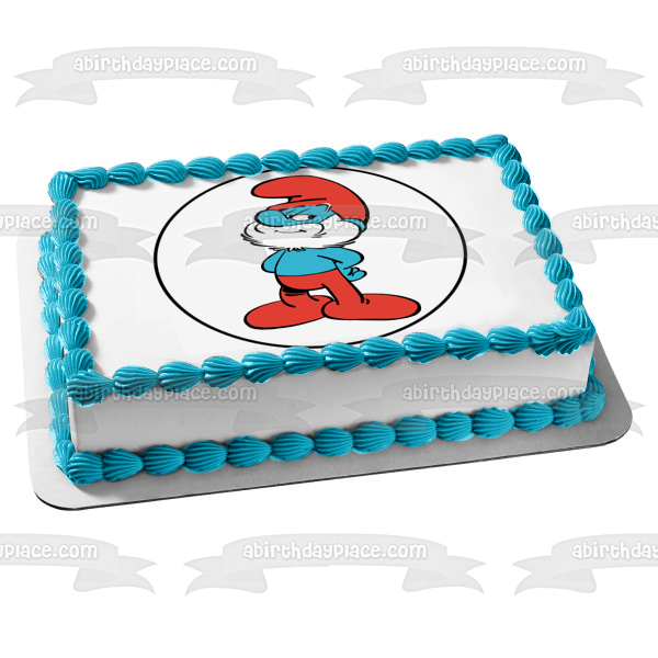 The Smurfs Papa Smurf Edible Cake Topper Image ABPID21754