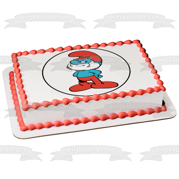 The Smurfs Papa Smurf Edible Cake Topper Image ABPID21754