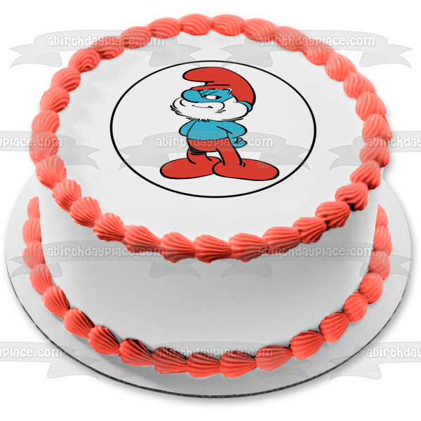 The Smurfs Papa Smurf Edible Cake Topper Image ABPID21754