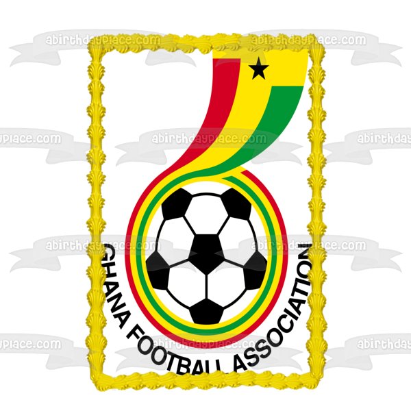 Ghana Football Association Logo Football Soccer Edible Cake Topper Image ABPID20645