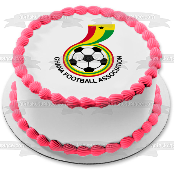 Ghana Football Association Logo Football Soccer Edible Cake Topper Image ABPID20645