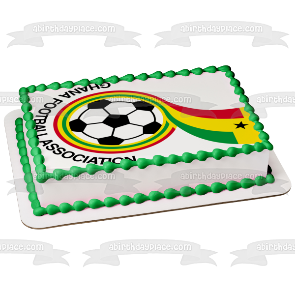 Ghana Football Association Logo Football Soccer Edible Cake Topper Image ABPID20645