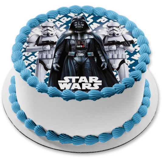 Star Wars Darth Vader Storm Troopers Edible Cake Topper Image ABPID21762