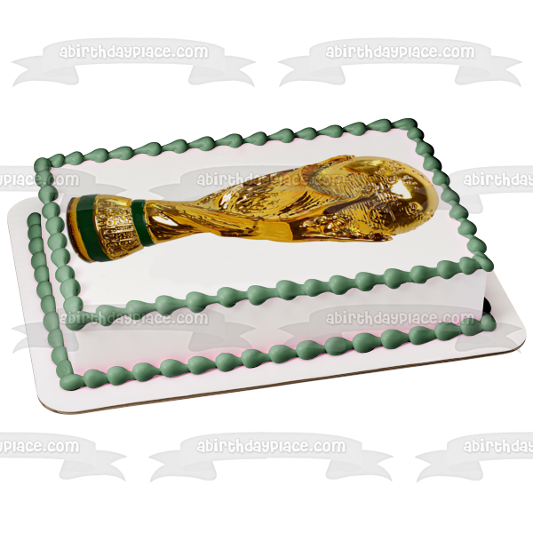 2014 Soccer World Cup Trophy Edible Cake Topper Image ABPID20648