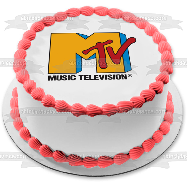 Imagen comestible para decoración de tarta con logotipo de Mtv, música, televisión, ABPID21775 