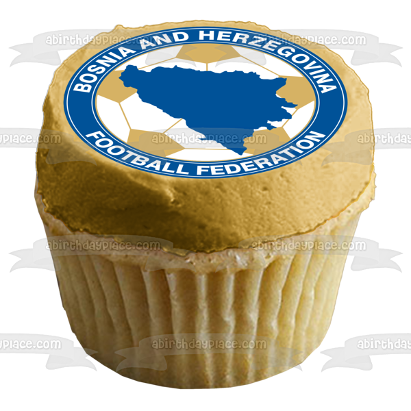 Bosnia and Herzegovina National Football Federation Team Logo Edible Cake Topper Image ABPID20664