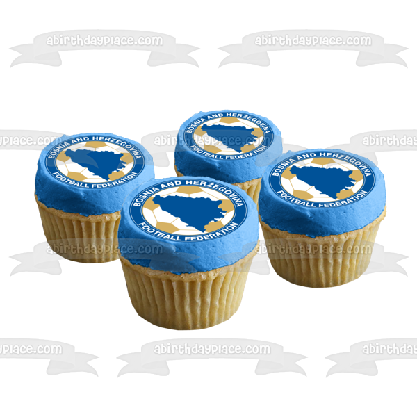 Bosnia and Herzegovina National Football Federation Team Logo Edible Cake Topper Image ABPID20664