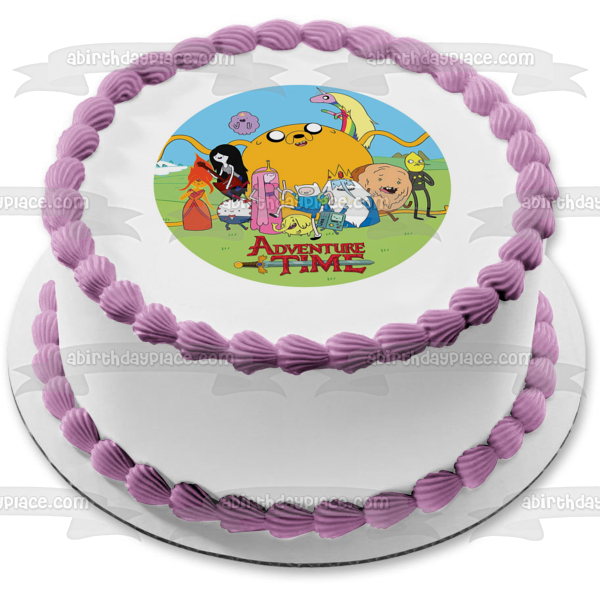 Hora de Aventuras Finn Jake el Perro Princesa Bubblegum Marceline la Reina Vampiro Adorno Comestible para Tarta Imagen ABPID21784 