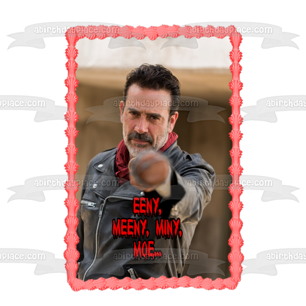 The Walking Dead Negan Eeny Meeny Miny Moe Edible Cake Topper Image ABPID21804