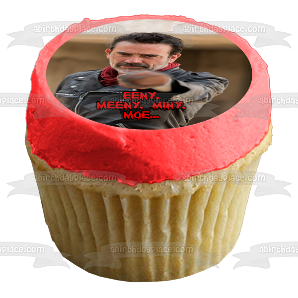 The Walking Dead Negan Eeny Meeny Miny Moe Edible Cake Topper Image ABPID21804