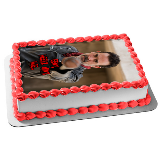 The Walking Dead Negan Eeny Meeny Miny Moe Edible Cake Topper Image ABPID21804