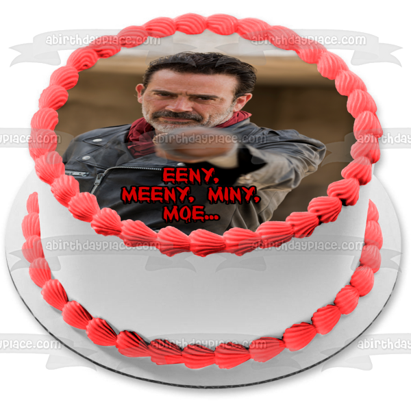 The Walking Dead Negan Eeny Meeny Miny Moe Edible Cake Topper Image ABPID21804