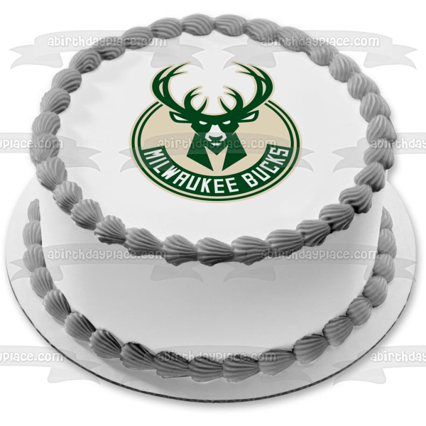 Imagen comestible para tarta con logotipo de los Milwaukee Bucks de la MLB Major League Baseball ABPID22024 