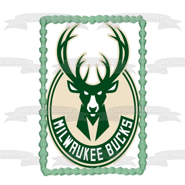 Imagen comestible para tarta con logotipo de los Milwaukee Bucks de la MLB Major League Baseball ABPID22024 