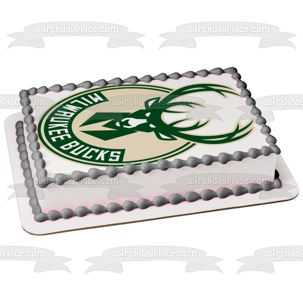 Imagen comestible para tarta con logotipo de los Milwaukee Bucks de la MLB Major League Baseball ABPID22024 