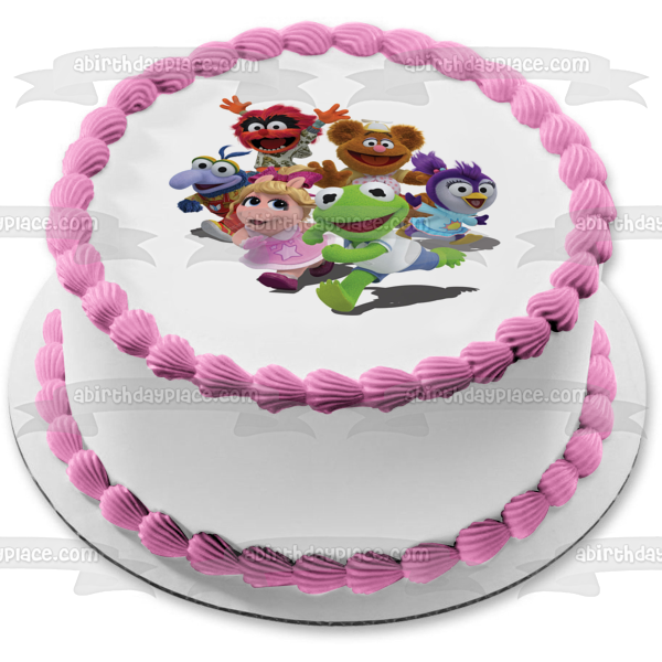 Muppet Babies Kermit Miss Piggy Gonzo Animal Fozzie Bear Verano Decoración comestible para tarta Imagen ABPID22031 