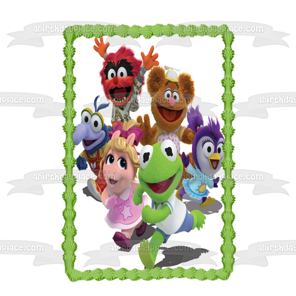 Muppet Babies Kermit Miss Piggy Gonzo Animal Fozzie Bear Verano Decoración comestible para tarta Imagen ABPID22031 