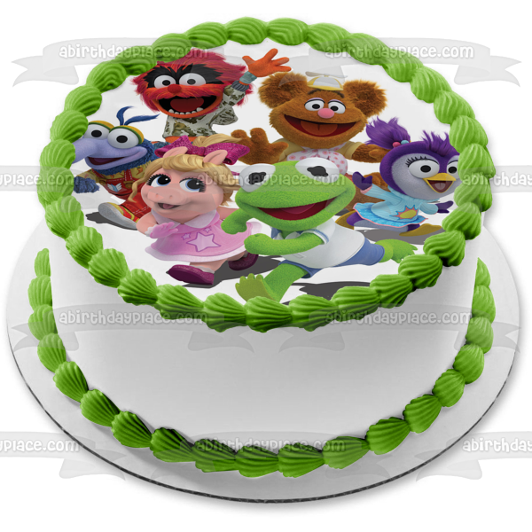 Muppet Babies Kermit Miss Piggy Gonzo Animal Fozzie Bear Summer Edible Cake Topper Image ABPID22031