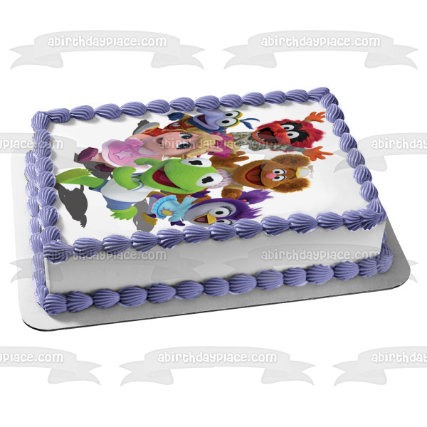 Muppet Babies Kermit Miss Piggy Gonzo Animal Fozzie Bear Verano Decoración comestible para tarta Imagen ABPID22031 