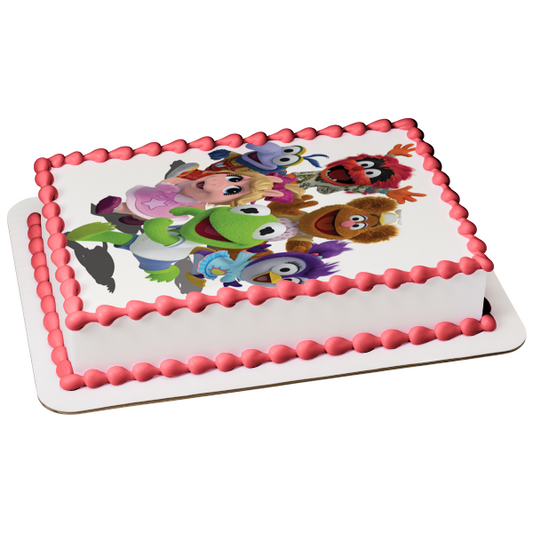 Muppet Babies Kermit Miss Piggy Gonzo Animal Fozzie Bear Verano Decoración comestible para tarta Imagen ABPID22031 