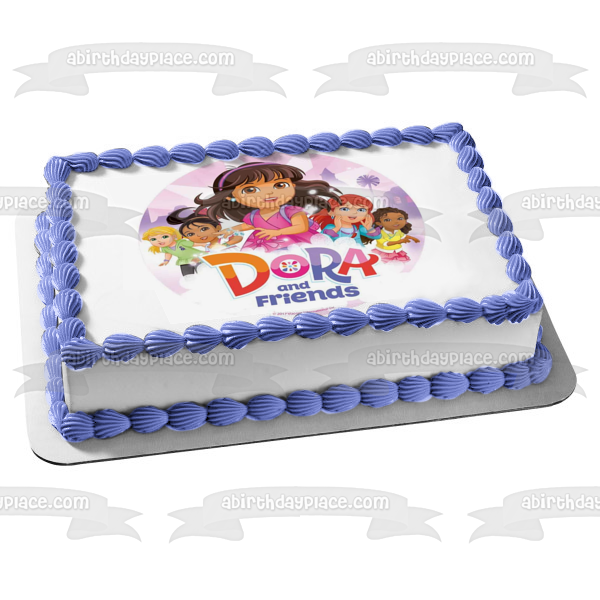 Dora y sus amigos Ira Sirina Mala Naiya Kate Alana Imagen comestible para decoración de tarta ABPID22046 