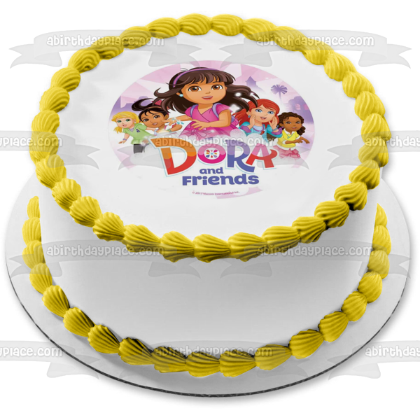 Dora y sus amigos Ira Sirina Mala Naiya Kate Alana Imagen comestible para decoración de tarta ABPID22046 