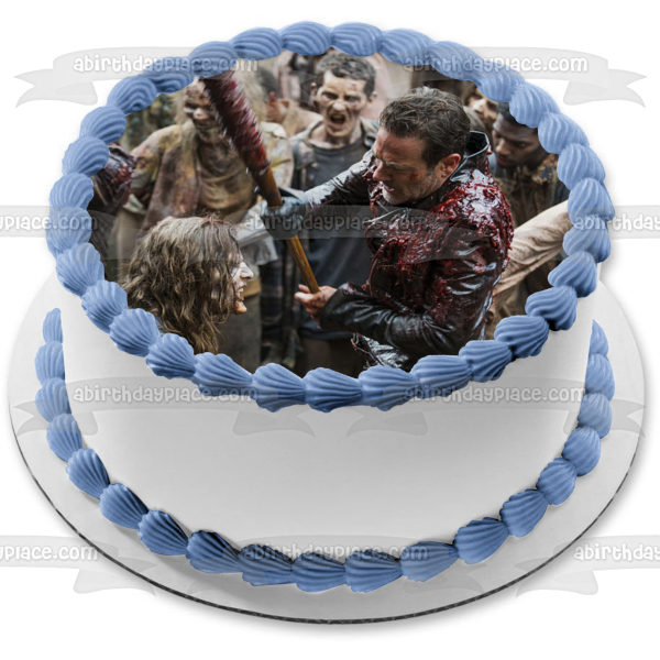 Imagen comestible para decoración de tarta de Negan Zombies de The Walking Dead ABPID22054 