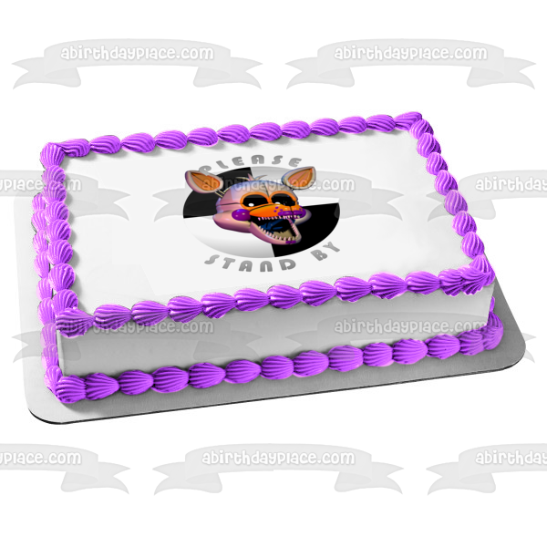 Five Nights at Freddy's Please Stand by Funtime Lolbit - Decoración comestible para tarta, imagen ABPID22059 