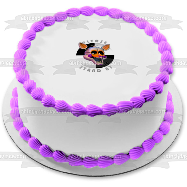 Five Nights at Freddy's Please Stand by Funtime Lolbit - Decoración comestible para tarta, imagen ABPID22059 