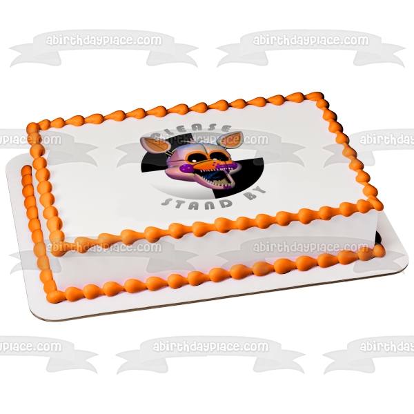 Five Nights at Freddy's Please Stand by Funtime Lolbit - Decoración comestible para tarta, imagen ABPID22059 