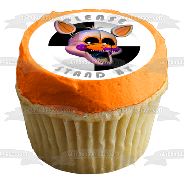 Five Nights at Freddy's Please Stand by Funtime Lolbit - Decoración comestible para tarta, imagen ABPID22059 