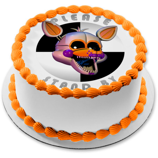 Five Nights at Freddy's Please Stand by Funtime Lolbit - Decoración comestible para tarta, imagen ABPID22059 