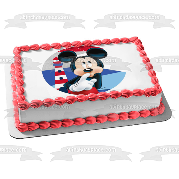 Adorno comestible para tarta con diseño de casa de luz de Mickey Mouse de Disney, imagen ABPID21881 