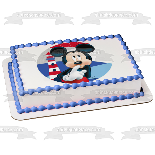 Adorno comestible para tarta con diseño de casa de luz de Mickey Mouse de Disney, imagen ABPID21881 