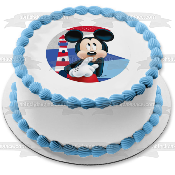 Adorno comestible para tarta con diseño de casa de luz de Mickey Mouse de Disney, imagen ABPID21881 