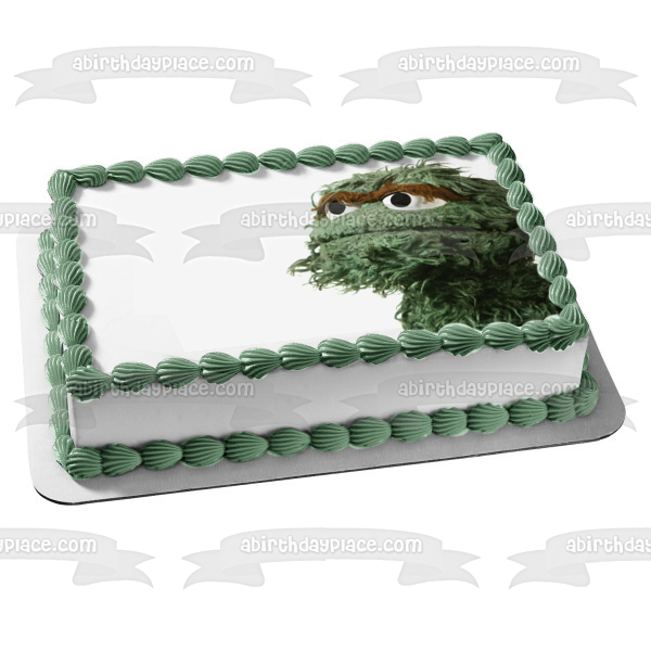 Sesame Street Oscar the Grouch Edible Cake Topper Image ABPID22101